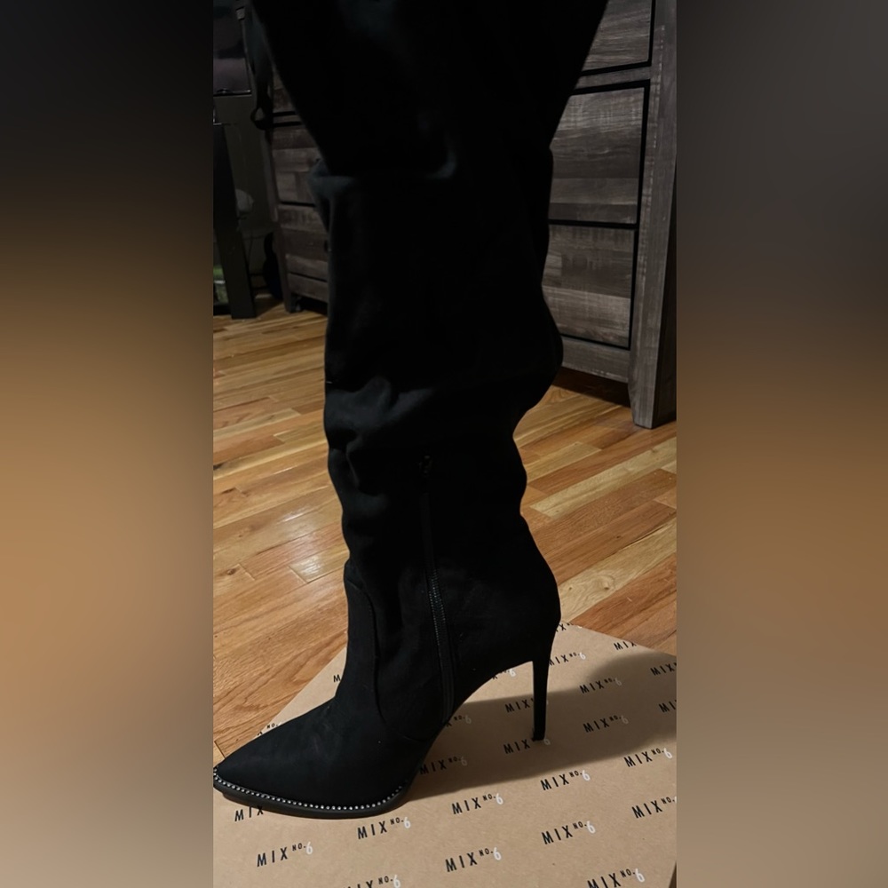 Women’s Black Suede Tall Boots